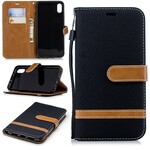 iPhone XR Case Fabric and Leather Effect