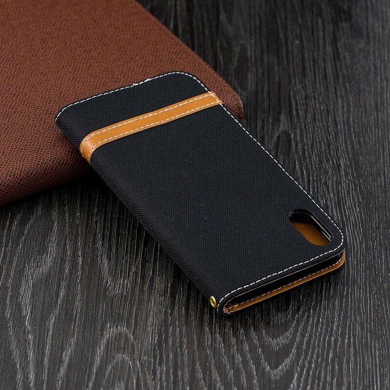 iPhone XR Case Fabric and Leather Effect