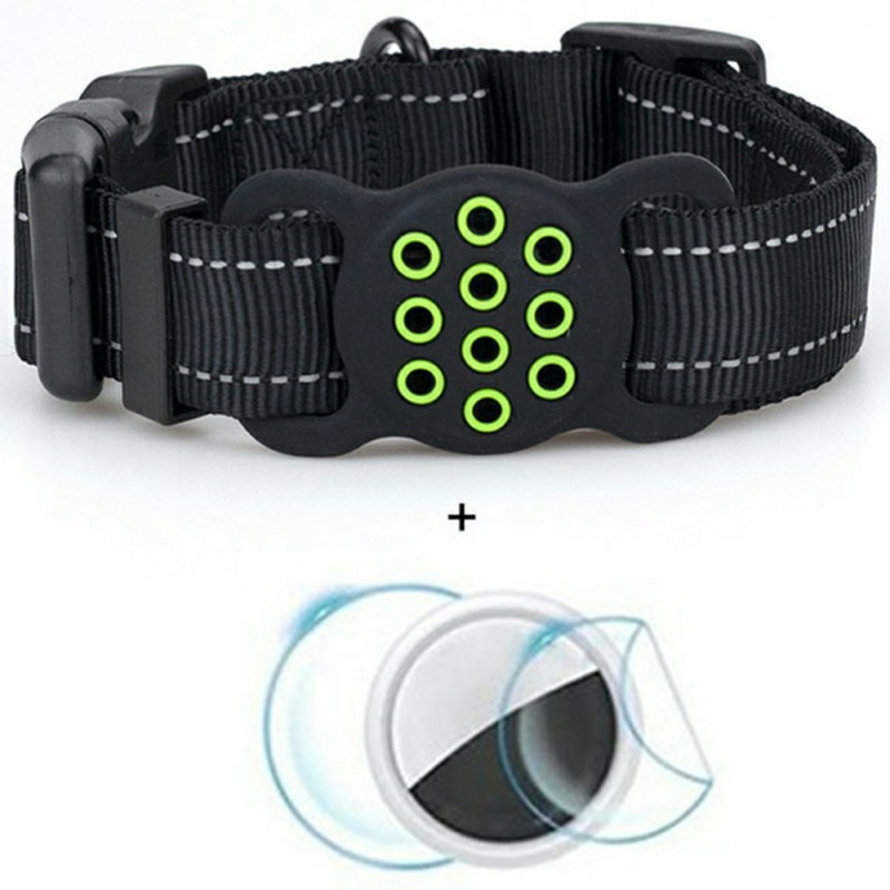 Dog Collar with AirTag Holder and Protective Film