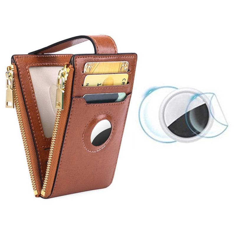 Women's wallet with AirTag holder