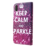 Cover iPhone XR Keep Calm and Sparkle