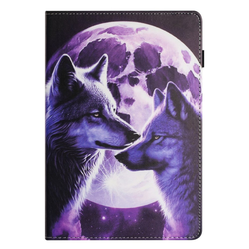 Case for iPad Mini 5 (2019)/4/3/2/1 Starry Sky and Wolf