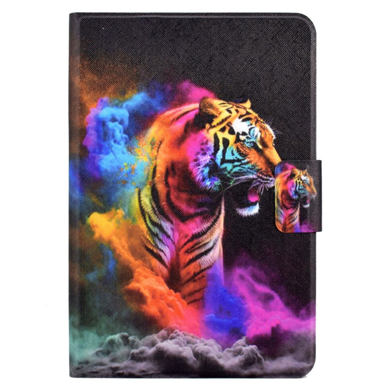 Cover for iPad Mini 5 (2019)/4/3/2/1 Coloured Tiger Design