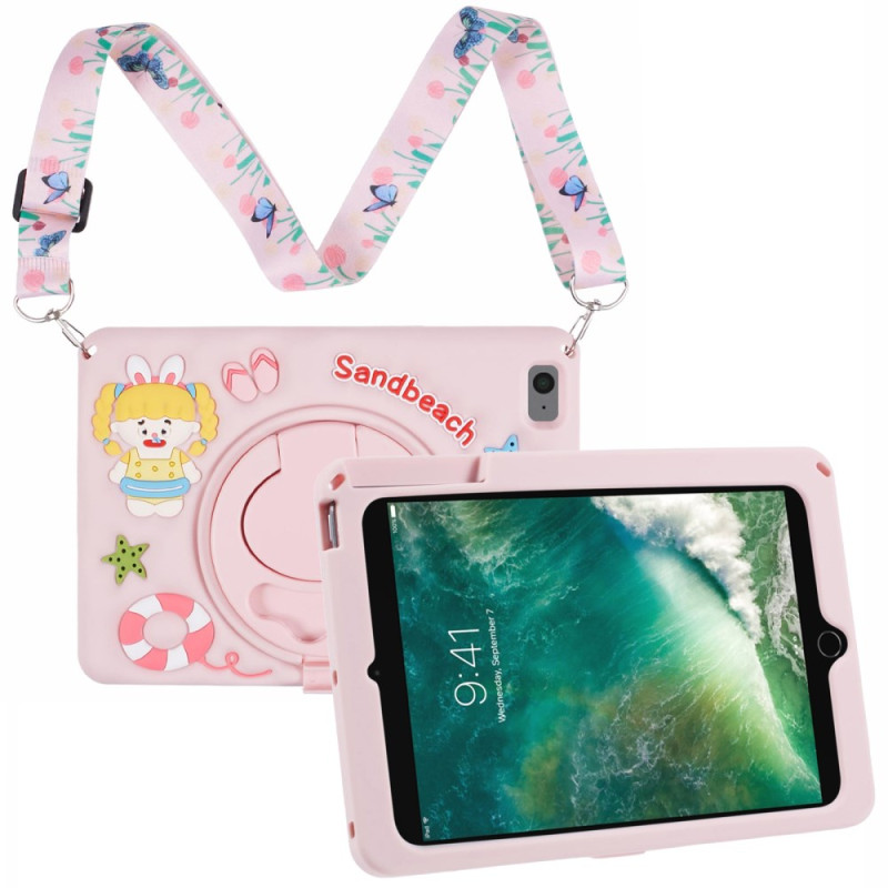 iPad Mini 5 (2019)/4/3/2/1 Kids Beach Case with Shoulder Strap