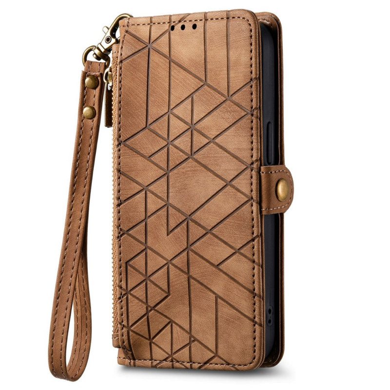 Case Xiaomi 14T Pro Wallet Zipped Geometric Pattern