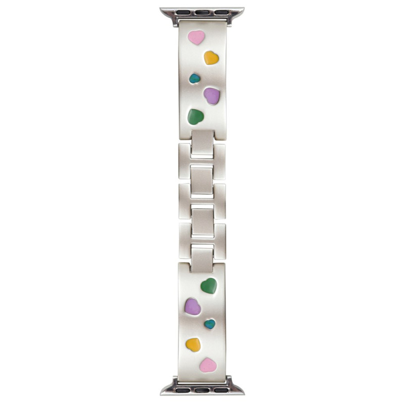 Apple Watch Band Series 46mm to 42mm / SE / Ultra 49mm Metal Heart Design