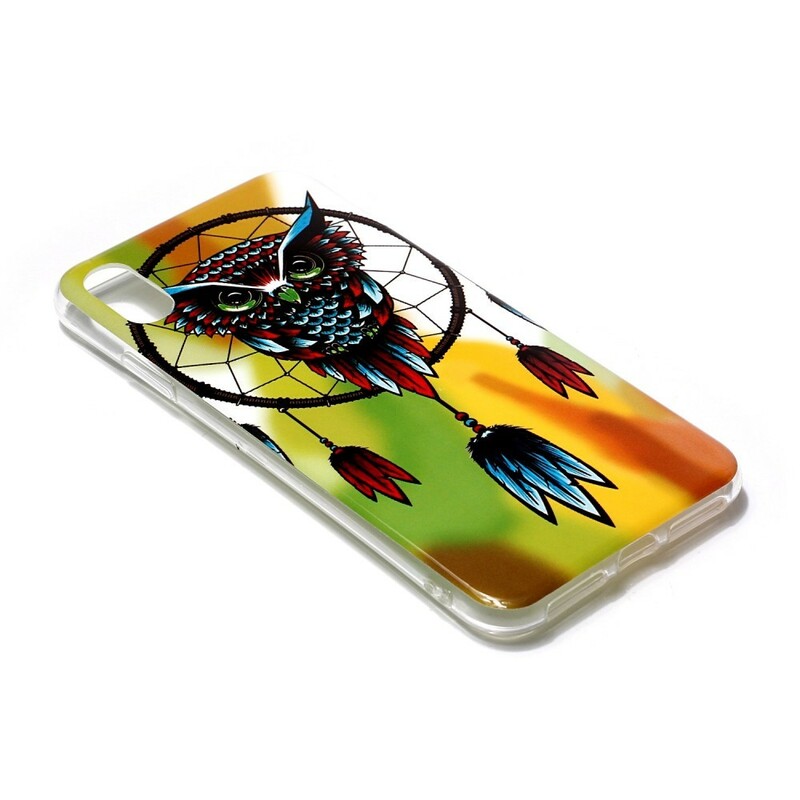 Case iPhone XR Dream Catcher Owl Fluorescent