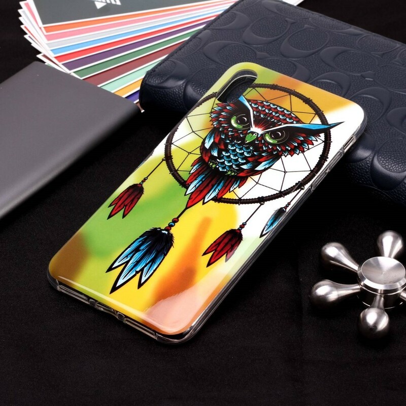 Case iPhone XR Dream Catcher Owl Fluorescent