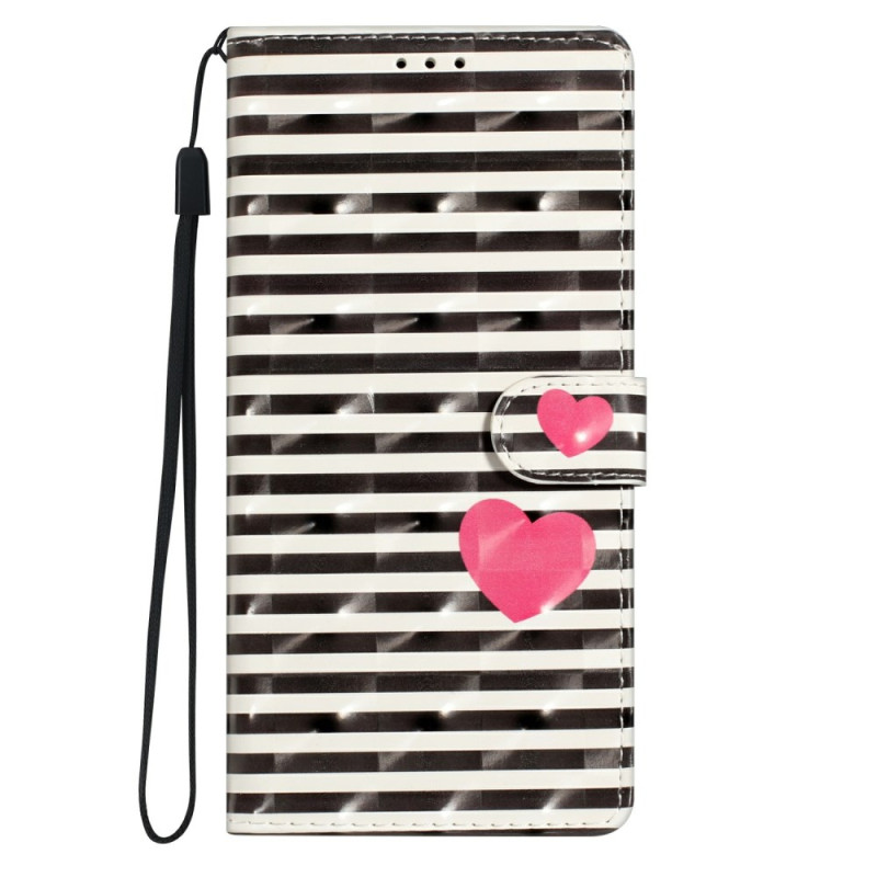 Samsung Galaxy S25 5G Case 3D Hearts and Stripes