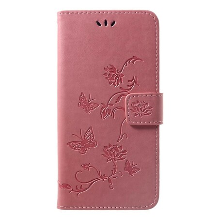 Case Huawei P Smart Plus Butterflies And Flowers With Strap