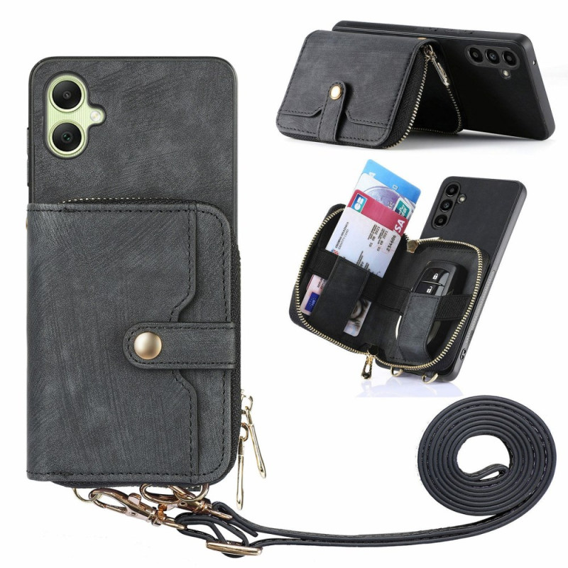 Case Samsung Galaxy A06 Wallet with Zip and Strap