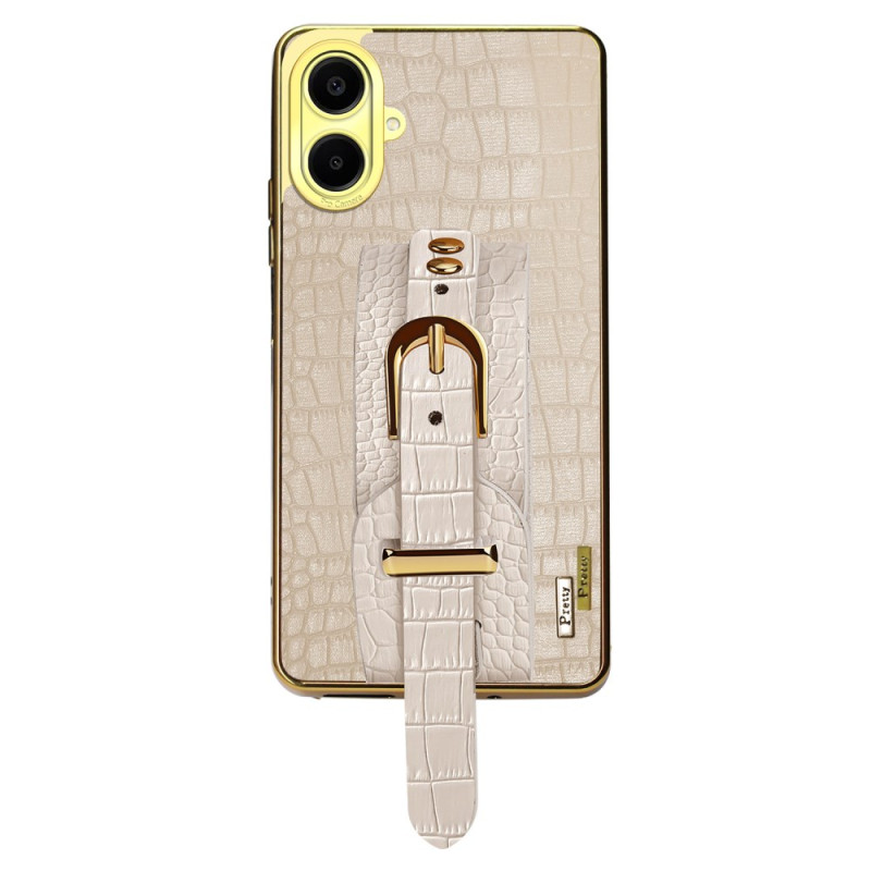 Samsung Galaxy A06 Crocodile Texture Case with Strap and Stand