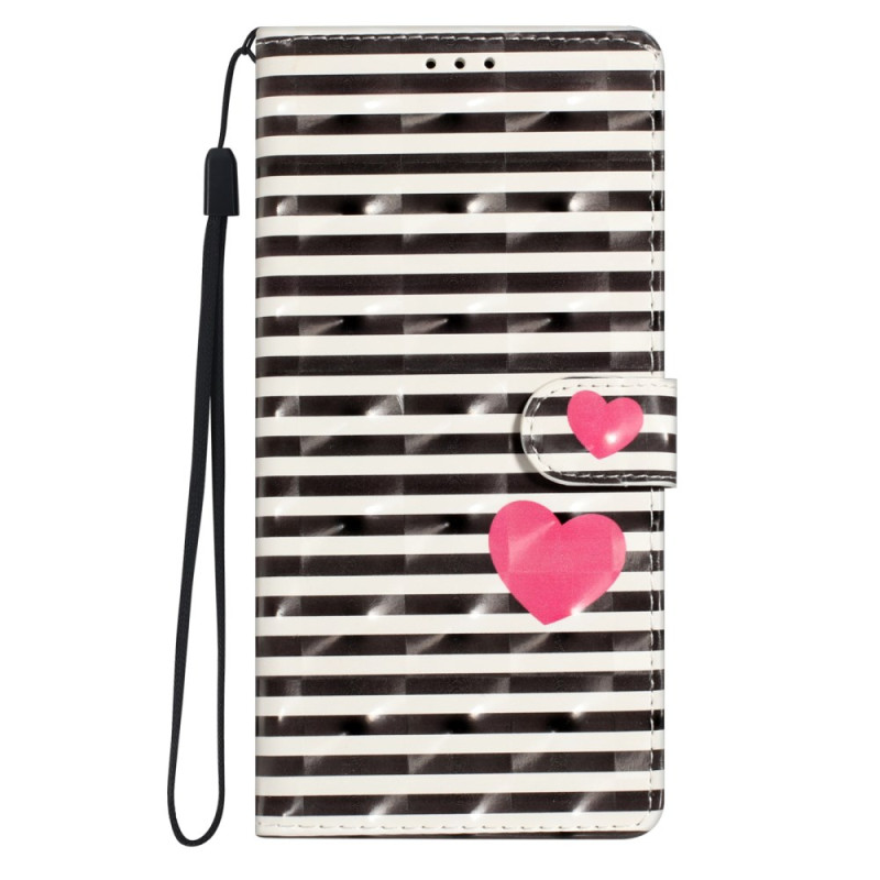 Samsung Galaxy A36 5G Case 3D Stripes and Hearts