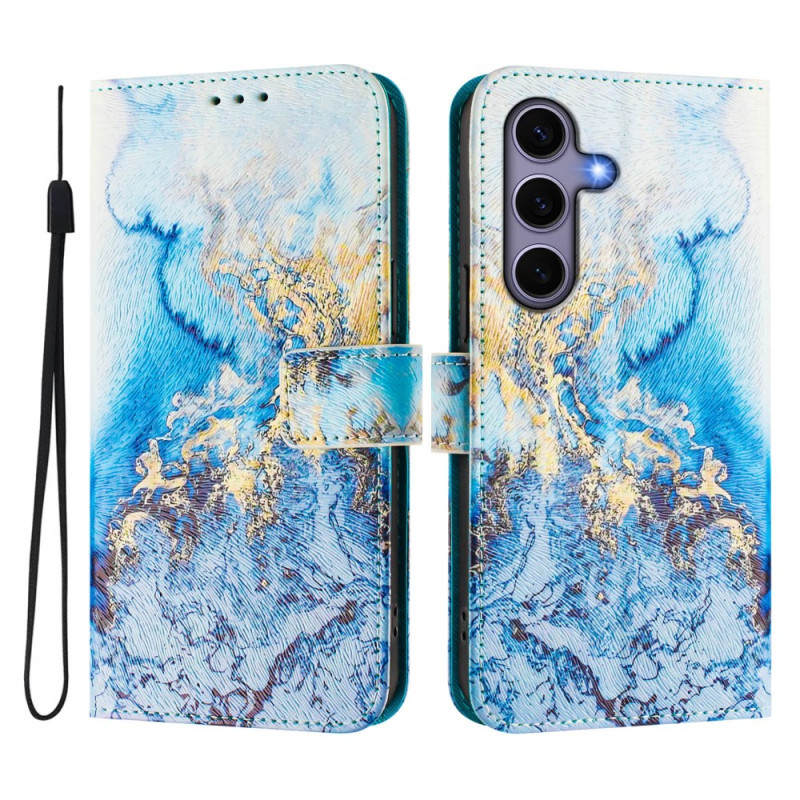 Samsung Galaxy S25 5G Marble Ocean Strap Case