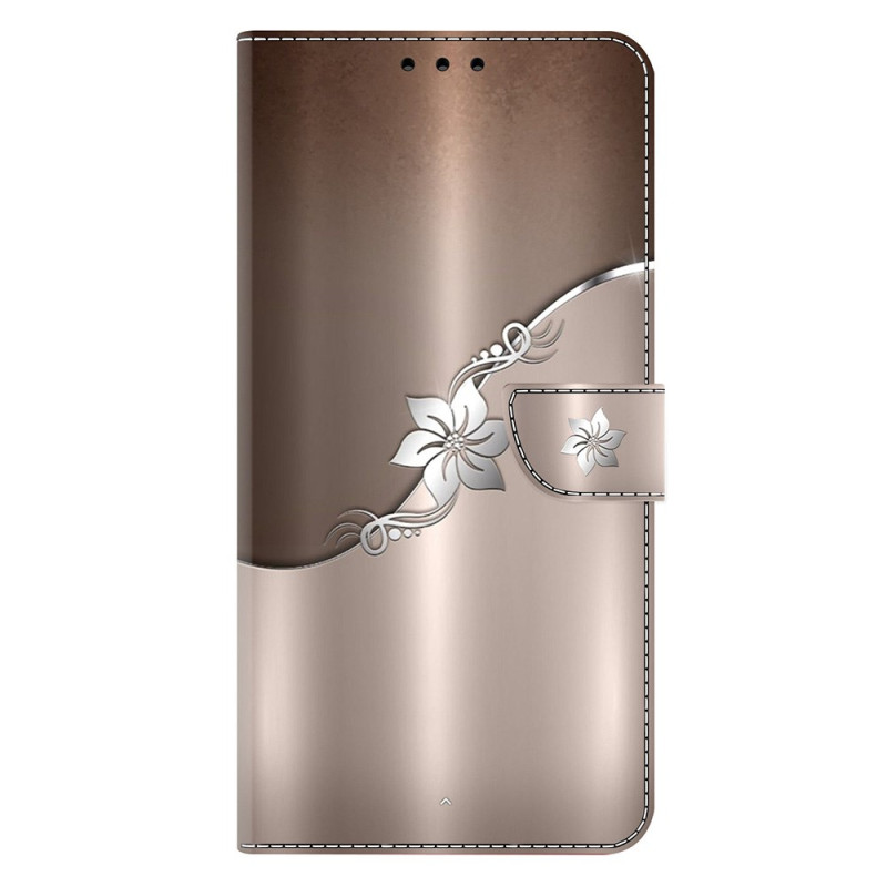 Samsung Galaxy S25 Silver Flower Case