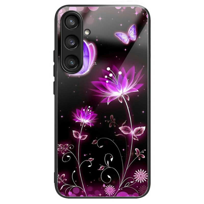 Samsung Galaxy S25 Plus 5G Tempered Glass Case Flowers and Butterflies