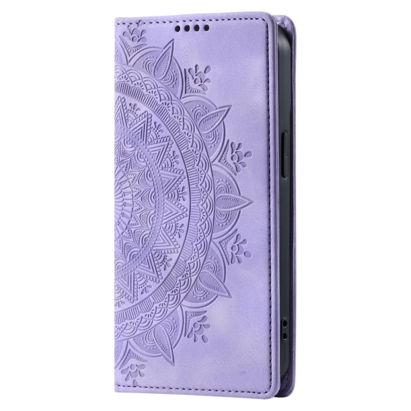 Flip Cover Samsung Galaxy S25 Plus 5G Suede Effect Mandala