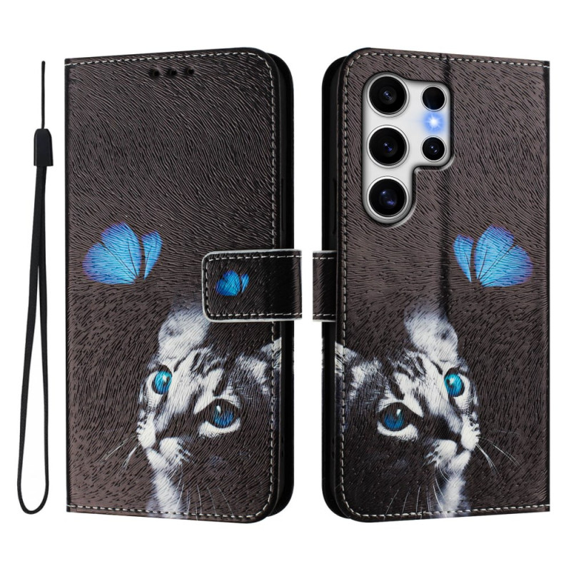 Samsung Galaxy S25 Ultra 5G Case Kitten and Butterfly