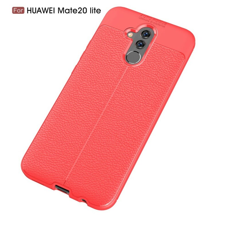 Cover Huawei Mate 20 Lite Leather Effect Lychee Double line