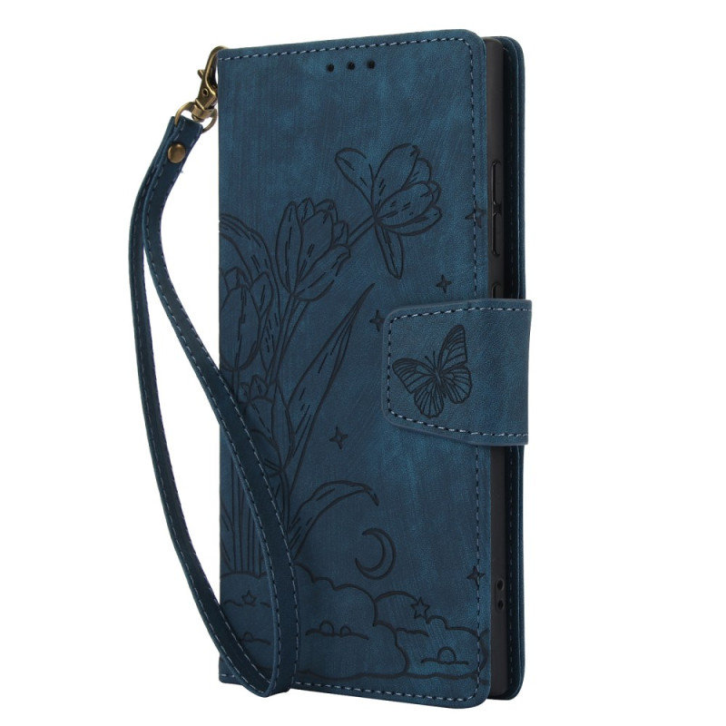 Samsung Galaxy S25 Ultra Case Suede Effect Floral Print