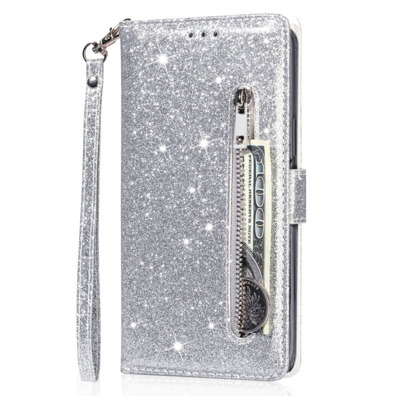 Samsung Galaxy A56 5G Glitter Case with Zipped Pocket