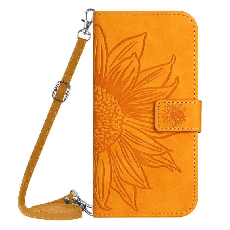 Samsung Galaxy A56 5G Sunflower Print Case with Shoulder Strap