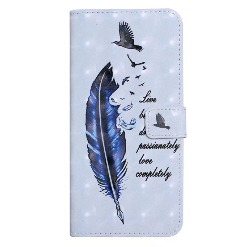 Samsung Galaxy A26 5G Case 3D Blue Feather