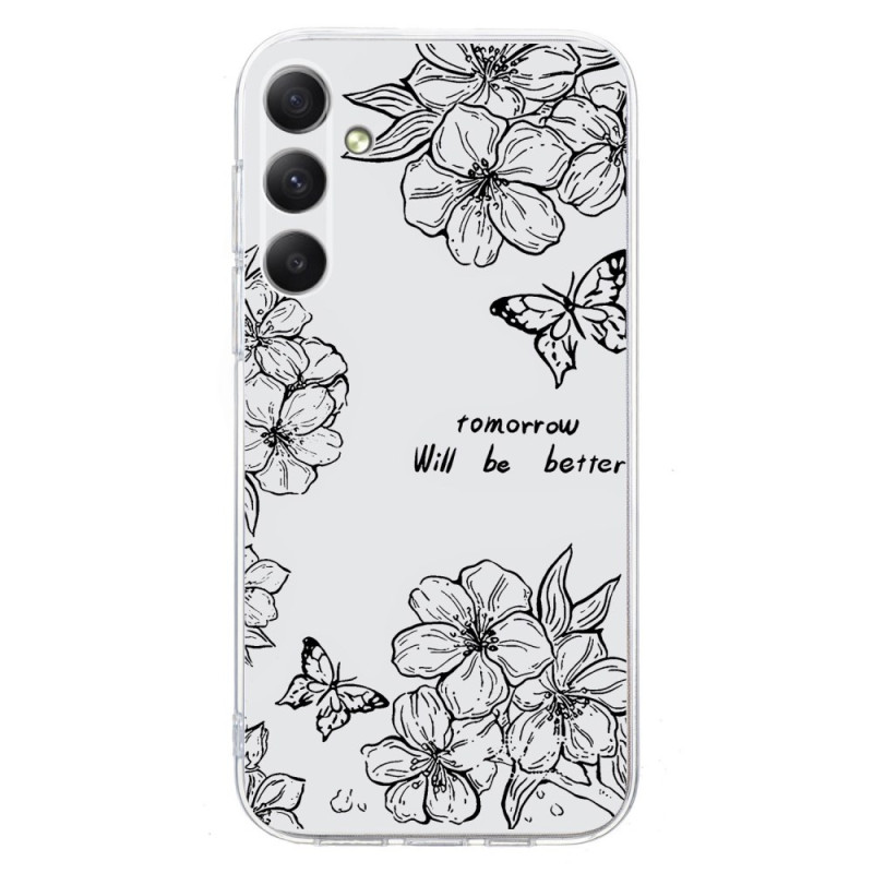 Galaxy A26 5G Case Butterflies and Flowers Design