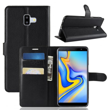 Cover Samsung Galaxy J6 Plus Simili Cuir Lychee