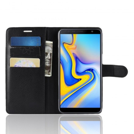 Cover Samsung Galaxy J6 Plus Simili Cuir Lychee