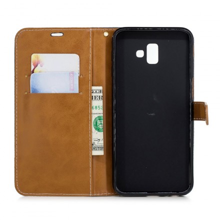 Samsung Galaxy J6 Plus Fabric and Leather Effect Case