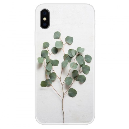 iPhone XS Clear Case Realistic Leaves