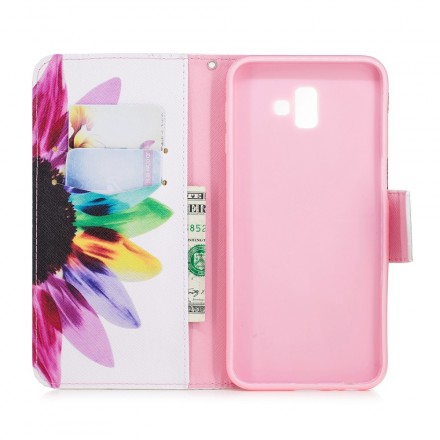 Cover Samsung Galaxy J6 Plus Fleur Aquarelle Cover Samsung Galaxy J6 Plus Fleur Aquarelle