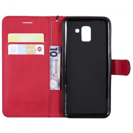 Samsung Galaxy J6 Plus Leather Effect Case with Strap