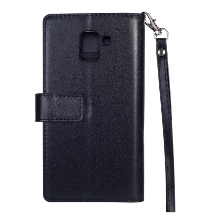 Samsung Galaxy J6 Plus Case Wallet with Strap
