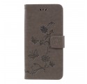 Case Samsung Galaxy A7 Butterflies and Flowers with strap