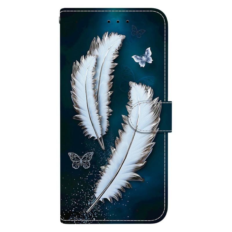 Xiaomi Redmi 14C / Poco C75 Case Feathers and White Butterflies