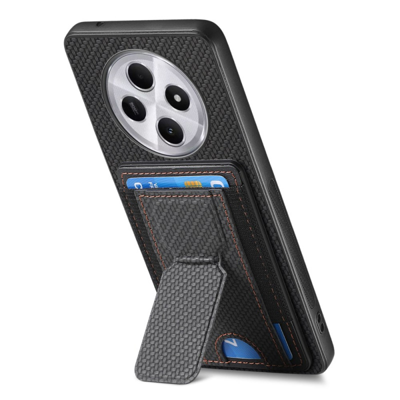 Xiaomi Redmi 14C / Poco C75 Carbon Texture Case Stand and Card Holder