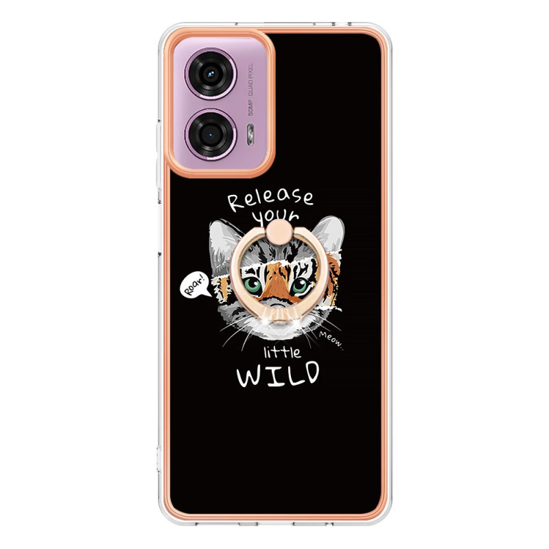 Moto E14 case
 Cat / Tiger motif ring stand