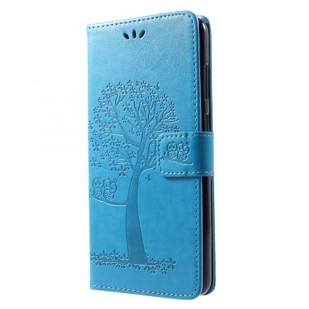 Case Samsung Galaxy A9 Tree and Owls with Strap