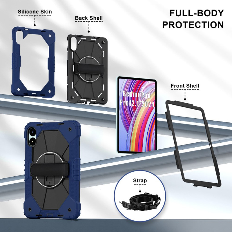 Coque Magnétique Triple Fonction Pour Redmi Pad 2 Pro 12,1" - PU + PC, Protection Chocs, Support Inclinable