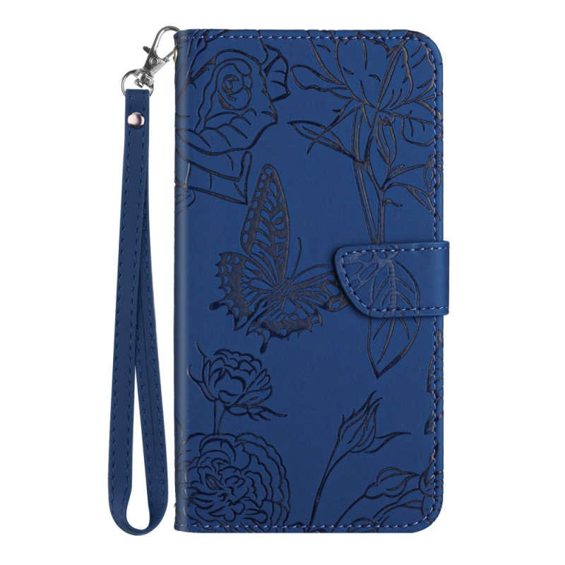 Xiaomi Redmi Note 14 4G Strap Butterfly Print Case