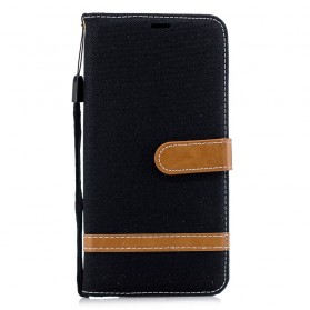 Samsung Galaxy A7 Fabric and Leather Effect Case with Strap