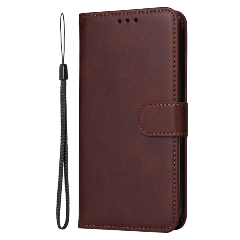 Oppo Reno 13 5G Cover Plain Leather Effect with Strap