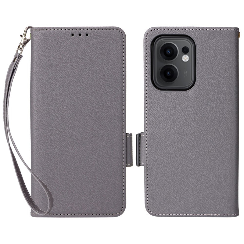 Oppo Reno 13F 4G / 5G Leatherette Lychee
 Strap Case