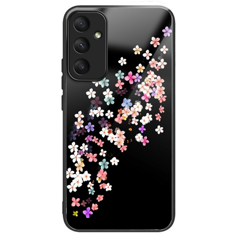 Samsung Galaxy A36 5G Tempered Glass Case Coloured Floral Pattern