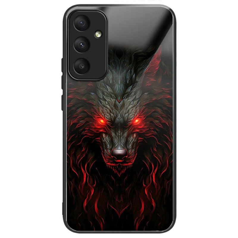 Galaxy A36 5G Tempered Glass Case Red-Eyed Wolf