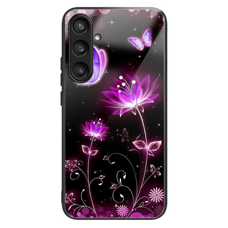 Samsung Galaxy A36 5G Tempered Glass Case Floral Pattern