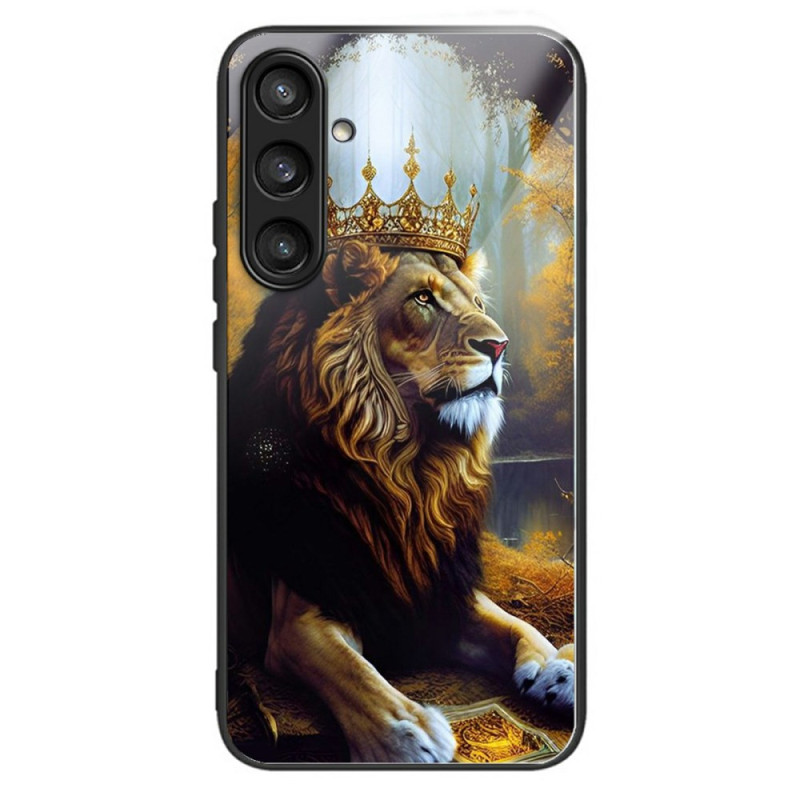 Samsung Galaxy A36 5G Tempered Glass Lion Crown Case