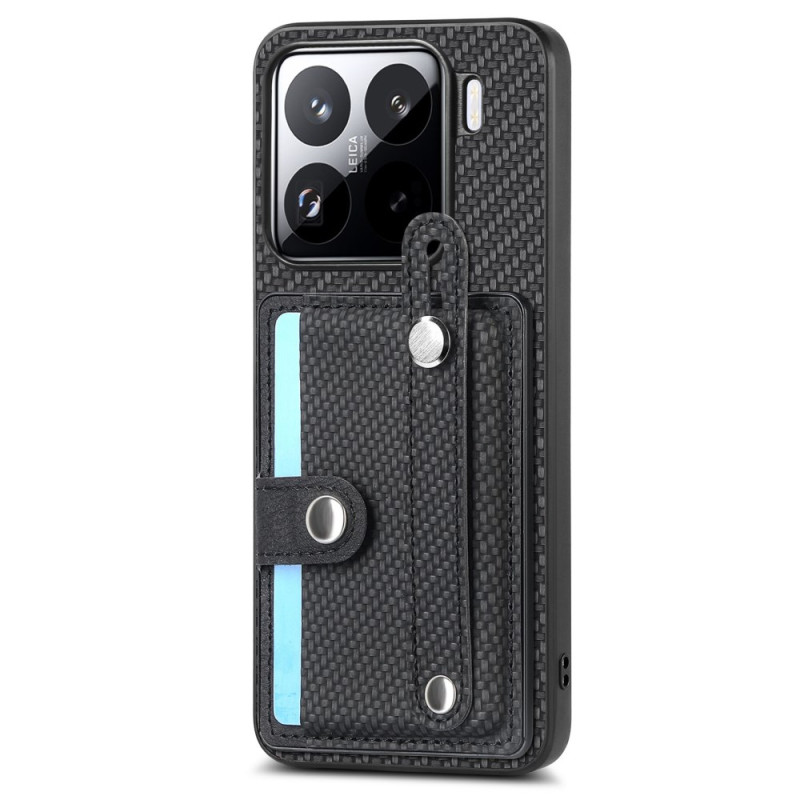 Case for Xiaomi 15 Carbon Fibre Card Holder and Strap